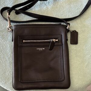 Coach Black Leather Messenger Bag